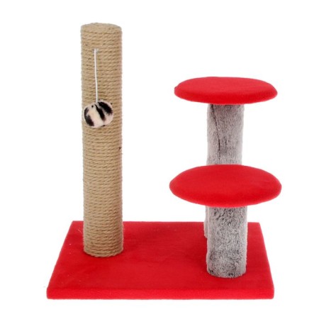 Clamp "Column" with two mushrooms, juts 43 x 36 x 31 cm, mix of flowers-1