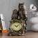 Two -owls desktop watches, 15.5 x 9 x 29.5 cm, gold