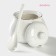 Porcelain sugar tower with a spoonful of Milky Way, 330 ml, white color in specking