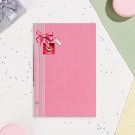 Postcard "On this wonderful birthday!" Pink flowers, 19x29 cm-2