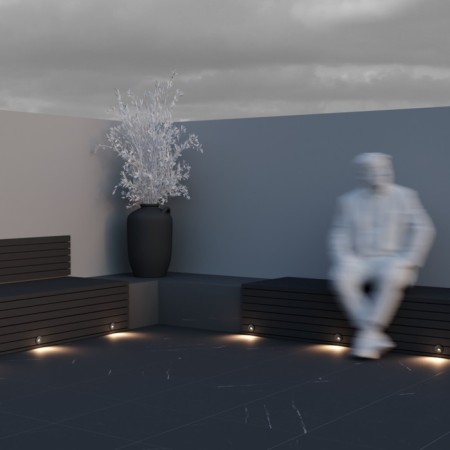 Outdoor O015SL-L3B3K, 3W, 7x7 cm, LED, 60LM, 3000K, Black Color Black-2