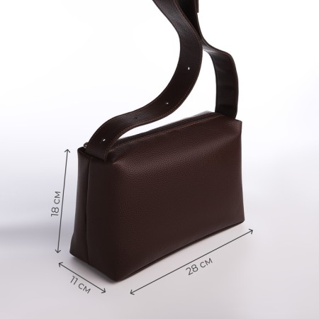 Women's bag over the shoulder Textura, average size, brown color-1