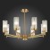 Ceiling Ceiling ST LUCE. SL1233.302.08. Bitonto. 8x60 watts, E14, 76x76x50.7 cm, brass color