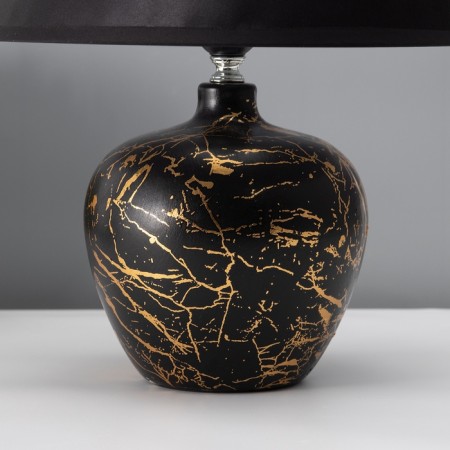 Traffic lamp with lampshade Risalux "Sarin", E27, 40 W, black-gold, 30 × 30 × 39.5 cm-2