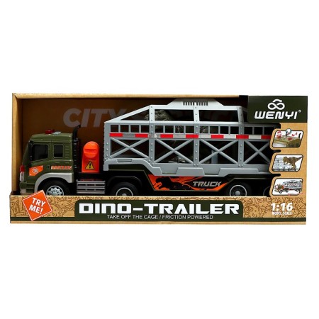 Dino Assistance truck, 1:16, with a dinosaur, light, sound, inertia-7