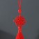 Suspension textiles, plastic "Knot of happiness and infinity" red 8.5 cm