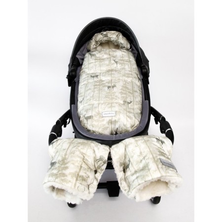 Winter envelope Snowy Baby, height 105 cm, deer color/beige-2