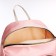 A backpack with a zipper, the color is pink