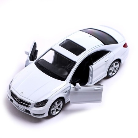 Metal Mercedes-Benz CLS63 AMG, 1:32, inertia, white color-2