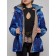 Ski jacket female, size 58, dark blue color