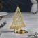 Climb "Christmas tree with stars" metal for one candle, 6.6x10x13 cm, golden