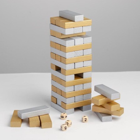 Jenge Puzzle "Gold-Serebro" 8 × 8 × 30 cm