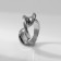 Ring Metal "Trend" twisted, color silver, size 17