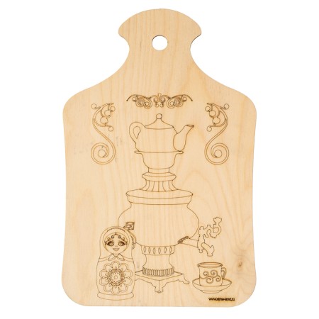 Burning board "Samovar with matryoshka"-1