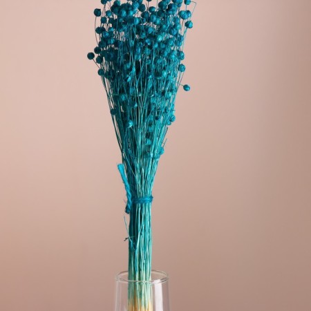 A set of dried flowers "Lenon-long", banch length 55-60 (+/- 6 cm), turquoise-1