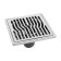 Zein gap, 100x100 mm, vertical, d = 32 mm, stainless steel, chrome