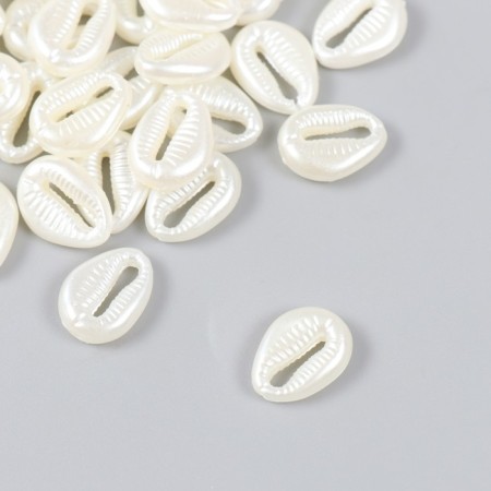 Beads for creativity Plastic "Pearl Invaluity shells" set 40 pcs 0.5x1.2x1.5 cm-1