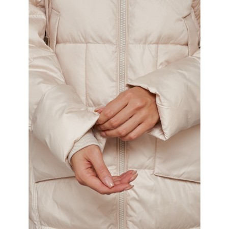 Coat insulated winter female, size 50, light-beige color-14