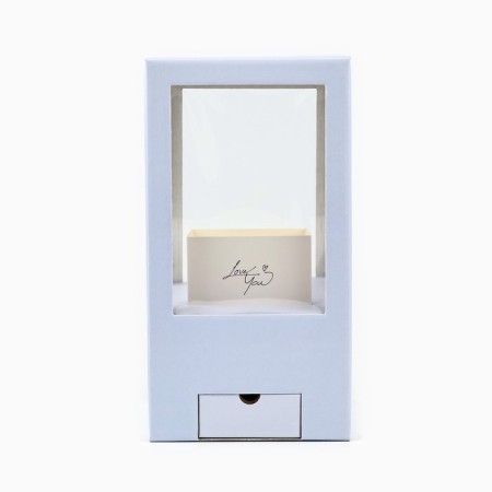 Gift box for flowers with a vase of MGK folding, packaging, "love", 16 x 23 x 16 cm-4
