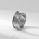 Ring Metal "Trend" Coil, Color silver, size 16