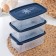 A set of rectangular containers for freezing Morozko products, 1 l, 3 pcs, color mix