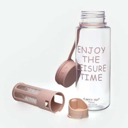 Water bottle, 800 ml, 22 x 10.5 cm, with sieve, mix-2