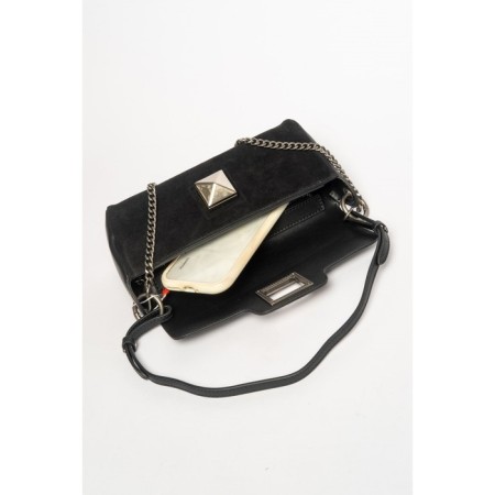 Bag Cross-Bodi Women's, natural suede, Ludor black, 24x8x12 cm-4