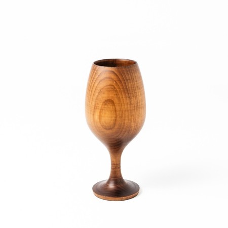 A glass for wine made of natural cedar MAGISTRO, 16.5 × 7 cm, chocolate color-1