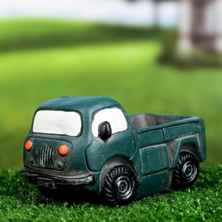 Pot "Truck Vill" Green, 13.5x8x7cm-4