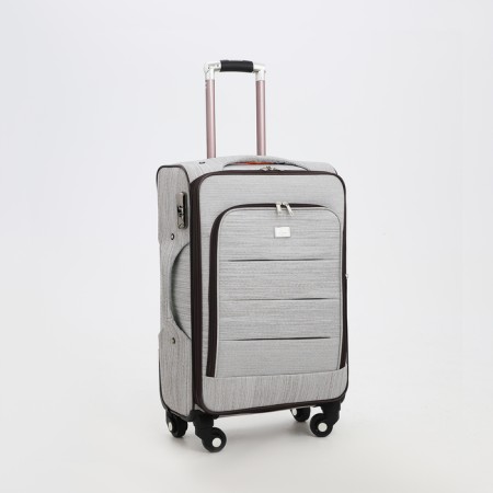 Small suitcase 24 "On the zipper, code castle, with extension, the color is gray-1