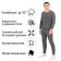 Male thermal underwear, size l, 48-50, for height 171-175 cm, color gray color