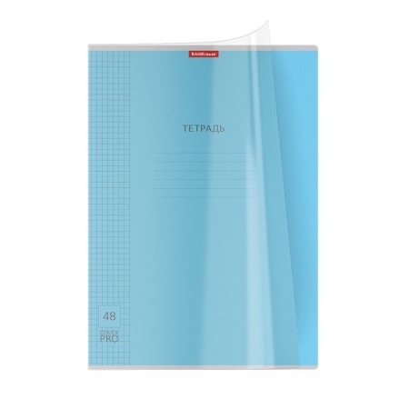 A4 notebook, 48 sheets in a cage, Erichkrause "CoverPrO classics", plastic cover, offset 100% white, mix-5