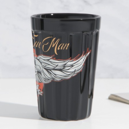 Ceramic faceted glass True Man, 230 ml, black color-1