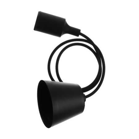 Cartridge E27 in Home, silicone, with a cord 1 m, black