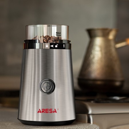 ARSA AR-3605 coffee grinder, electric, 180 watts, 65 g, silver-5