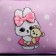 Children's bag "Bunny with a toy", lilac color