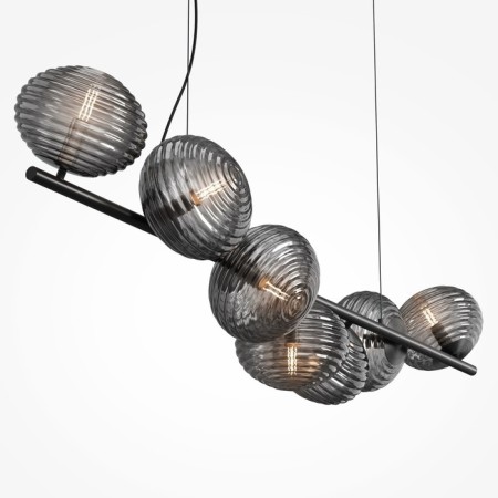 Suspension lamp Maytoni Mod268PL-07B, 7HE14, 40W, 132x32x320.5 cm, Black color black-1