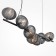 Suspension lamp Maytoni Mod268PL-07B, 7HE14, 40W, 132x32x320.5 cm, Black color black