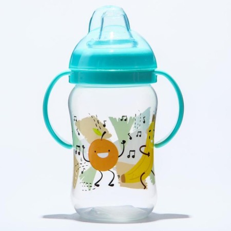 Drunker - children's impotion with soft nose "Fruits", 270 ml., With handles, color mix-3