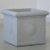 Kashpo for flowers "Byzantium" 45x45x40 cm, 30 l, color white granite