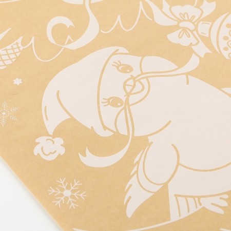 Stickers for the windows "New Year's bustle", reusable, 33 x 50 cm, New Year-1