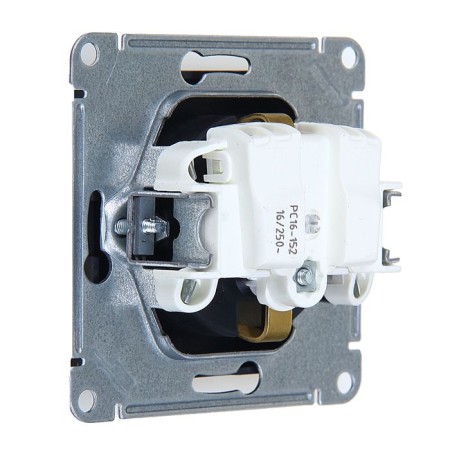 The socket "W59" Sche RS16-152-6-86, 16 A, single, with salary, curtains, color black velvet-1