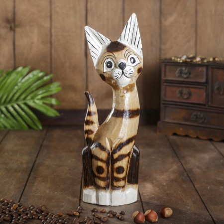 Souvenir tree "Striped cat" 4.5x9x30 cm