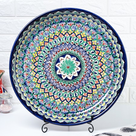 Lryagan Round Rishtan Ceramics, 45.5 cm, ornament-1