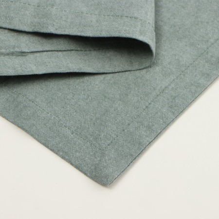 Pillowcase SL Home "Denim" 50*70+2 cm, central olive, 100% greedy cotton-6
