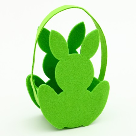 Easter decor basket "Bunny with flower" 7.5x10x20 cm-1