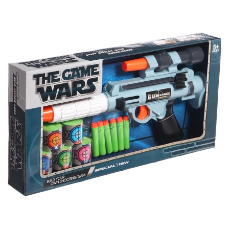 Pistol "Space gun", shoots with soft bullets, with targets-9