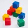 Set of colored cubes, 9 pieces 6 x 6 cm