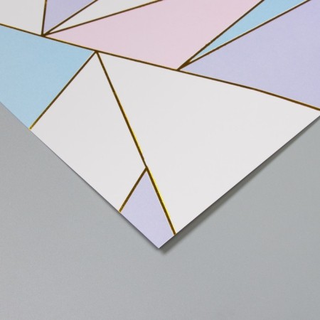 Scrapbooking paper gold "Triangles" density 180 grams set 5 pcs 30.5x32 cm-3