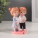 Souvenir Polystone "A couple with a bun and a casket" set 2 pcs 5.5x6.5x11 cm
